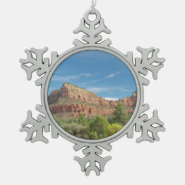 Sedona Red rocks Schneeflocken Zinn-Ornament
