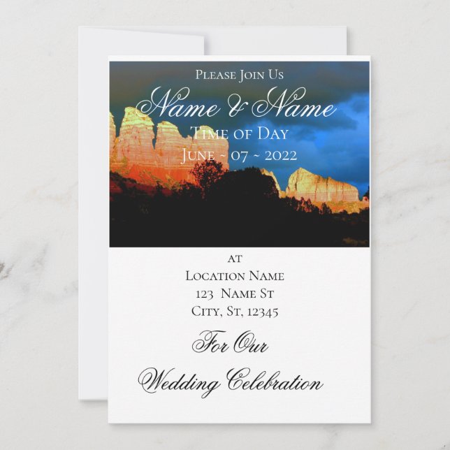 Sedona Red Rocks Thunder_Cove Einladung (Vorderseite)