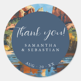 Sedona Rock Cathedral Rock Runder Aufkleber