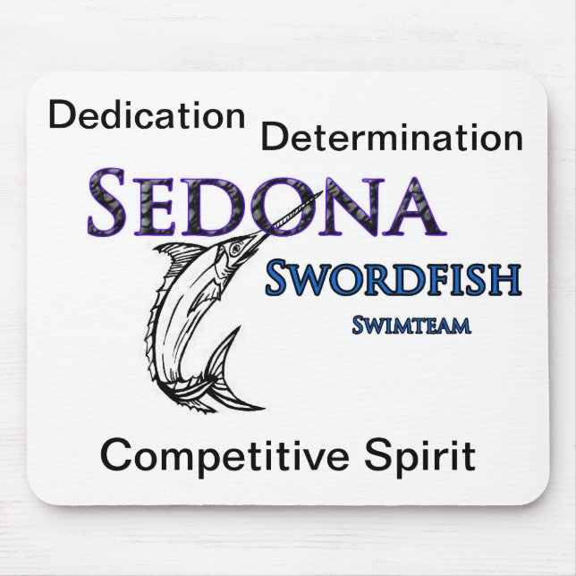 Sedona Schwertfisch-Schwimmteam-Mausunterlage Mousepad (Vorne)