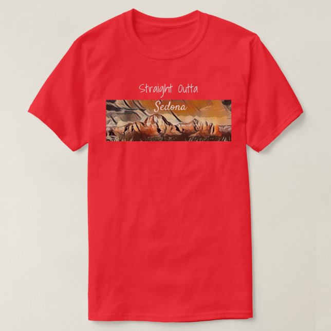 Sedona Skyline Red Rock Lover Art T-Shirt (Design vorne)
