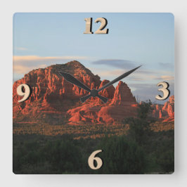 Sedona Sunset Quadratische Wanduhr