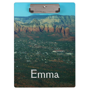 Sedona und Coffee Pot Rock aus der Luft Klemmbrett