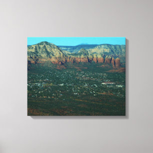 Sedona und Coffee Pot Rock aus der Luft Leinwanddruck