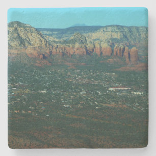 Sedona und Coffee Pot Rock aus der Luft Steinuntersetzer