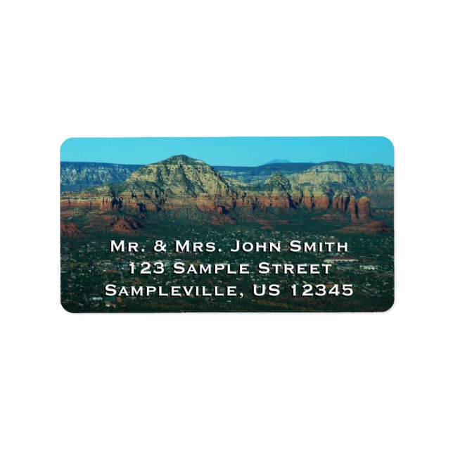 Sedona und Coffee Pot Rock von oben Adressaufkleber (Vorne)