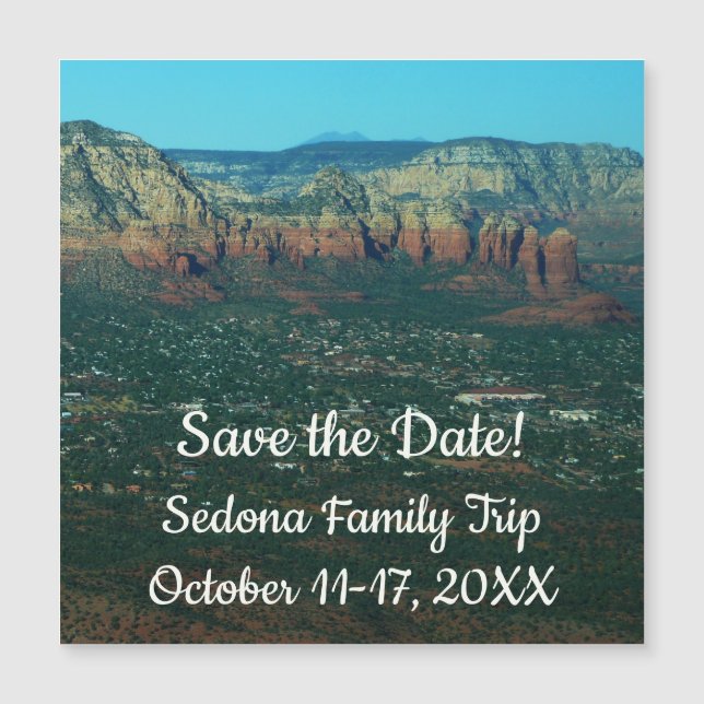 Sedona und Coffee Pot Rock von oben Magnetkarte (Vorderseite)