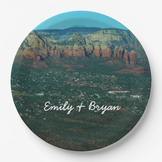 Sedona und Coffee Pot Rock von oben Pappteller (Vorderseite)