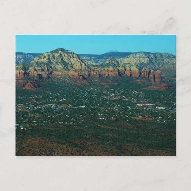 Sedona und Coffee Pot Rock von oben Postkarte (Vorderseite)