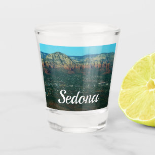 Sedona und Coffee Pot Rock von oben Schnapsglas