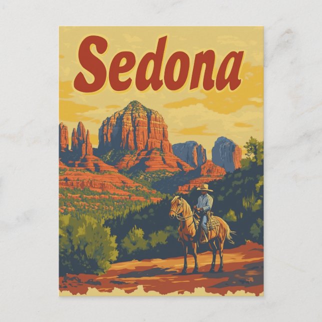 Sedona Vintag Postkarte (Vorderseite)