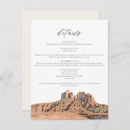 SEDONA Watercolor Wüste Arizona Details Karte