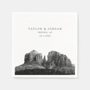Sedona Wedding Custom Foto Cocktail Napkins Serviette