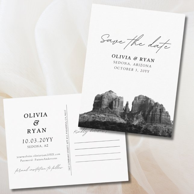 Sedona Wedding Save the Date Postcard Postkarte (Sedona Wedding Save the Date Postcard)