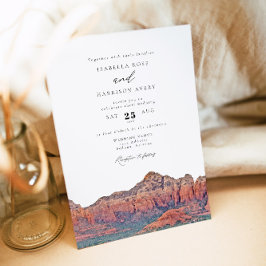 SEDONA Zielort Skyline Boho Foto Wedding Einladung