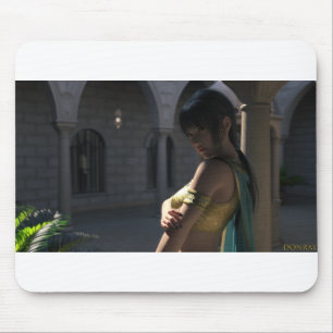 Seductive Kim Sue schaut über ihre Schulter Mousepad