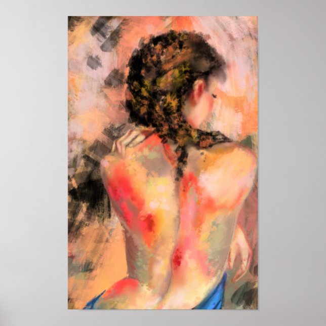 Seductive Lady Woman Body Poster Art - Malerei (Vorne)