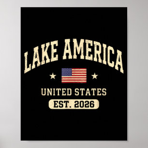 See Amerika Vereinigte Staaten Est 2026 Vintage Poster