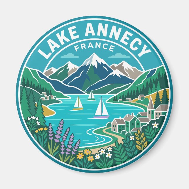 See Annecy Frankreich Magnet (Vorne)