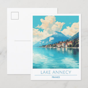 See Annecy Frankreich Vintage Reise Postkarte