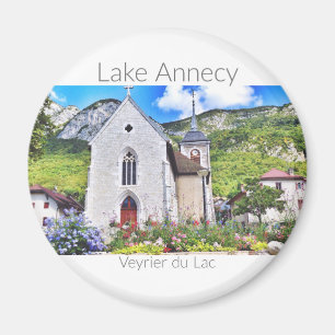 See Annecy - Veyrier, Haute-Savoie Round Magnet
