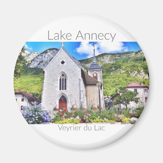 See Annecy - Veyrier, Haute-Savoie Round Magnet (Vorne)