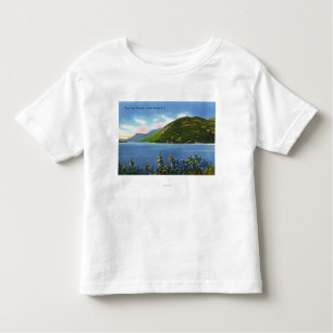 See-Ansicht des Rotwild-Sprungs-Berges Kleinkind T-shirt
