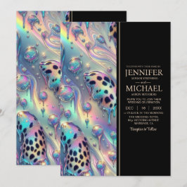 SEE BACK All-In-One Exotic Posh Wedding Invitation Einladung