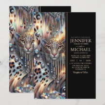 SEE BACK All-In-One Exotic Posh Wedding Invitation