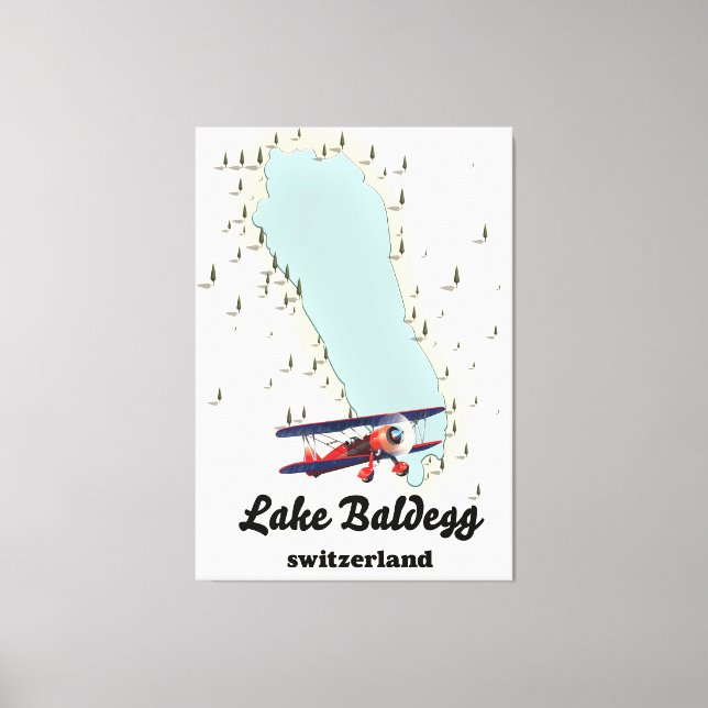 See Baldegg Schweiz Landkarte Leinwanddruck (Vorderseite)