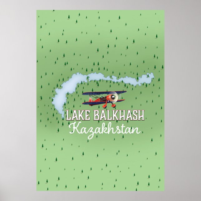 See Balkhash Kasachstan Schifffahrtskarte Poster (Vorne)