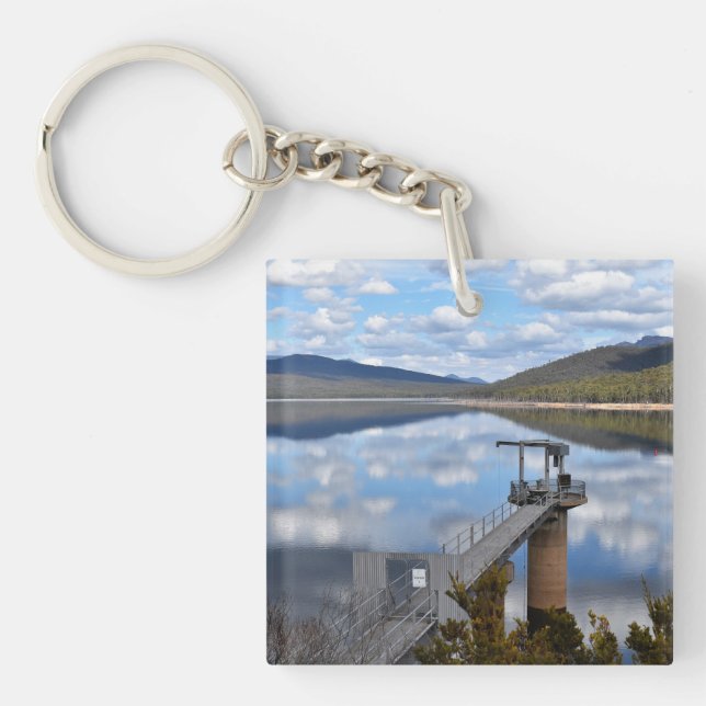 See Bellfield Wolken auf Stillwasser Schlüsselanhänger (Vorderseite)