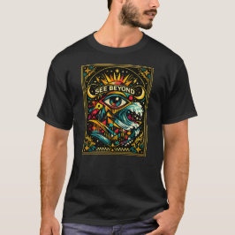 SEE BEYOND — Visionary Eye Cosmic Art T-Shirt