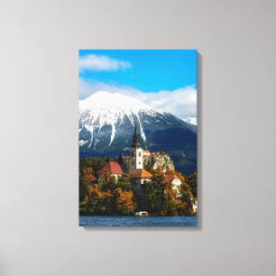 See Bled Landschaft im Herbst Leinwanddruck