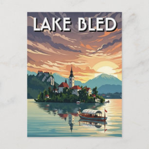 See Bled Slowenien Postkarte