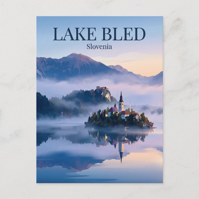 See Bled Slowenien Postkarte (Vorderseite)