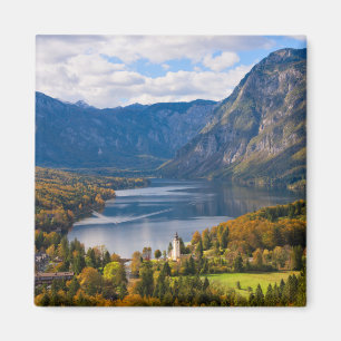 See Bohinj in Slowenien im Herbst Magnet