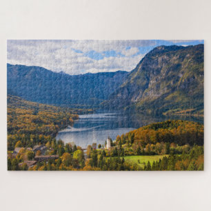 See Bohinj in Slowenien im Herbst Puzzle
