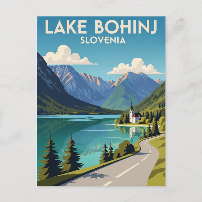 See Bohinj Slowenien Postkarte (Vorderseite)