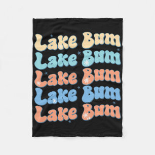 See Bum Retro Groovy See Leben Sommer Stimmung Fleecedecke