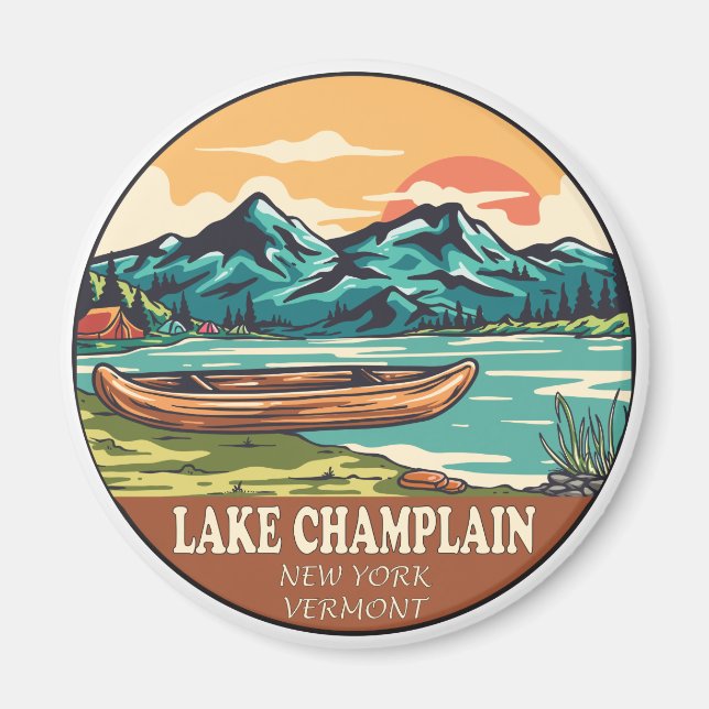 See Champlain Boating Fishing Emblem Magnet (Vorne)
