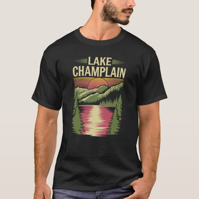 See Champlain new york us vermont T-Shirt (Vorderseite)