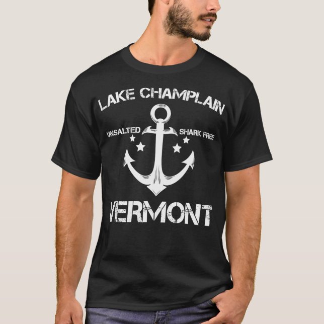 SEE CHAMPLAIN VERMONT Camping der Sonnenfischerei T-Shirt (Vorderseite)