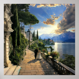 See Comer See Italien Quadratisches Reiseposter Ku Poster