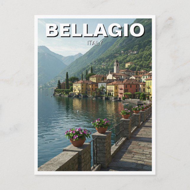 See Como Bellagio Italien Reisen Postkarte (Vorderseite)