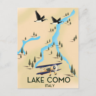 See Como Italien Karte Reiseplakat