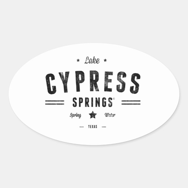 See Cypress Springs Ovaler Aufkleber (Vorderseite)