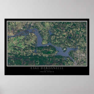See Dardanelle Arkansas Satelliten-Poster Karte Poster
