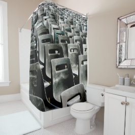 See der grauen Stühle Duschvorhang