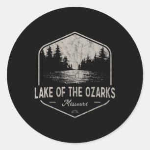 See der Ozarks Missouri im Freien Vintage Runder Aufkleber